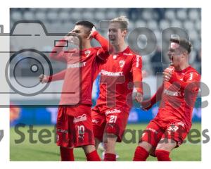 Catalin Cirjan de la Dinamo Bucuresti celebreaza golul marcat in meciul Dinamo Bucuresti – FC Hermannstadt pe stadionul Arcul de Triumf din Bucuresti, 12 februarie 2026