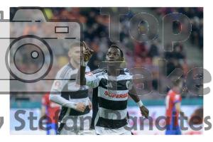 Oucasse Mendy sarbatoreste golul pentru U Cluj in meciul FCSB – U Cluj pe Arena Nationala, Bucuresti, 7 martie 2026